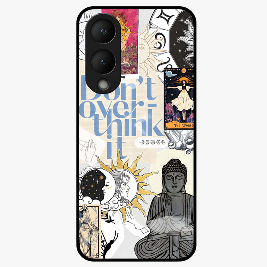 Ethereal Thoughts Glass Case showing flat back view with dreamy artistic artwork and glossy glass finish.