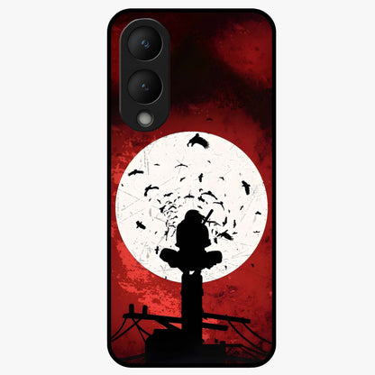 Itachi Limited Edition Naruto Anime Glass Case showing flat back view with iconic anime character artwork and glossy glass finish.
