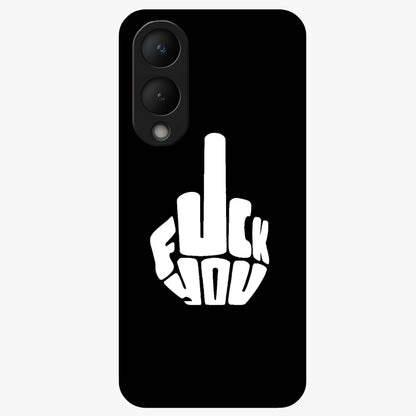 Rebel Mode On Glass Case showing flat back view with bold rebellious typography artwork and glossy glass finish.