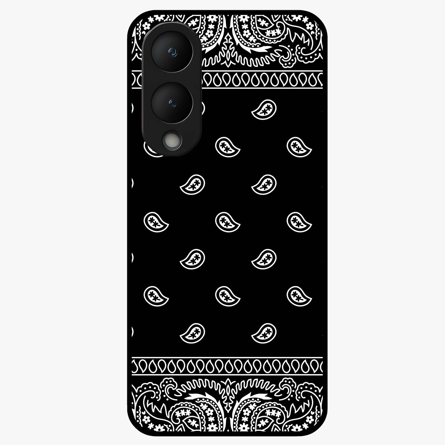Retro Rebel Threads Glass Case showing flat back view with vintage street style artwork and glossy glass finish.