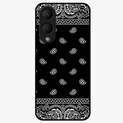 Retro Rebel Threads Glass Case showing flat back view with vintage street style artwork and glossy glass finish.