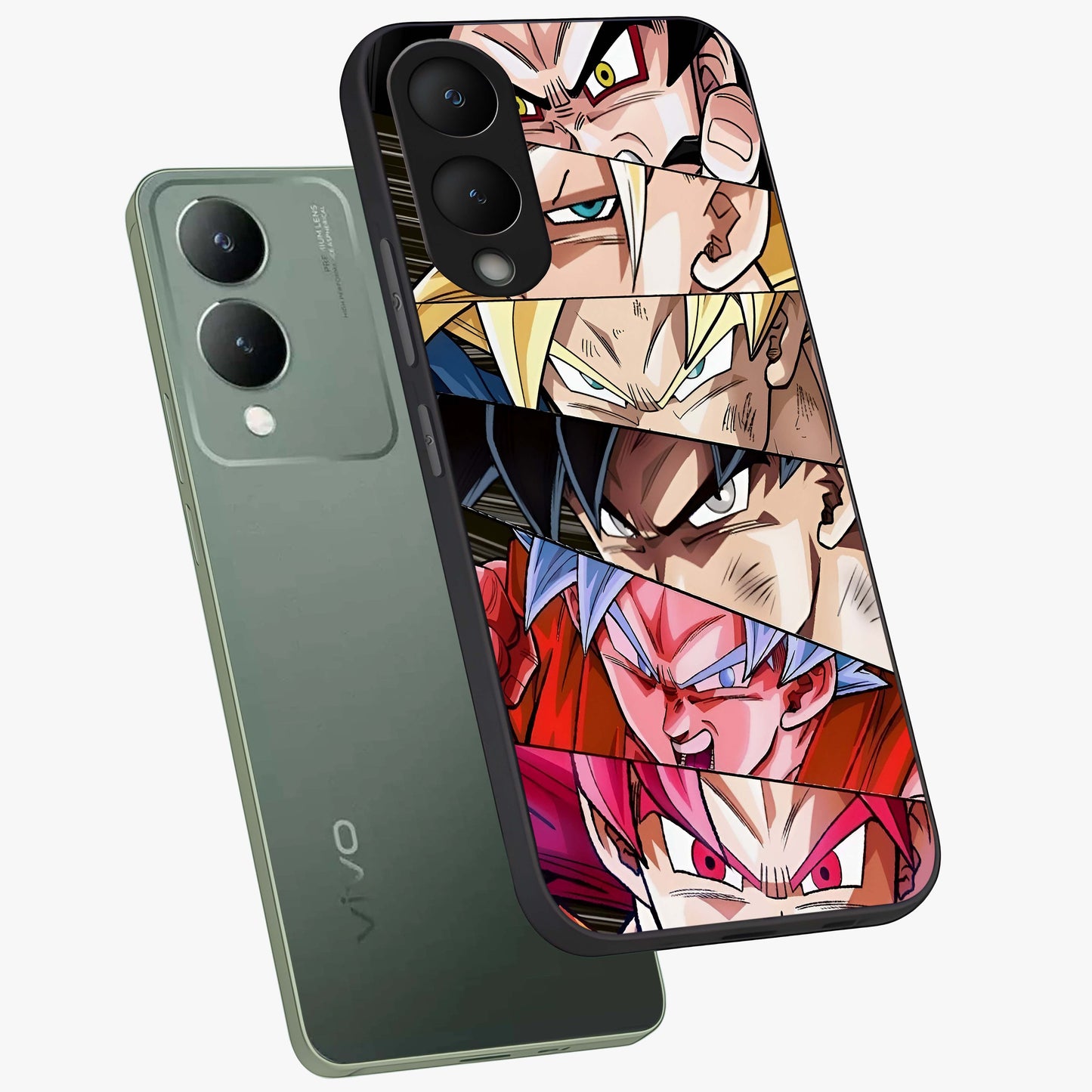 Anime Character Glass Case displayed in angled mockup highlighting colorful anime character illustration.