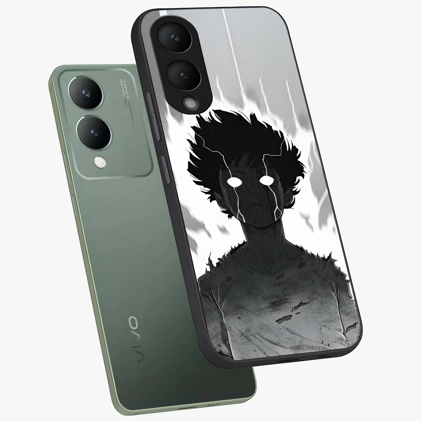 Awakened Inner Rage Glass Case displayed in angled mockup highlighting powerful graphic design and bold artistic theme.