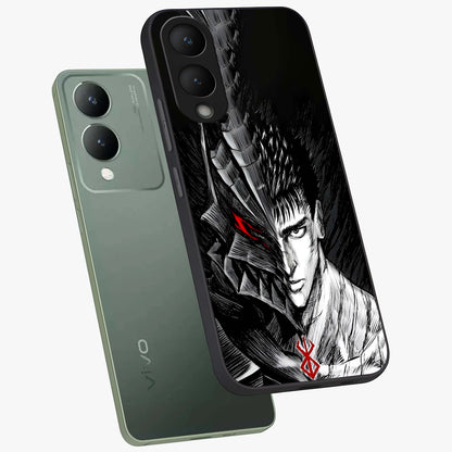 Berserker Blood Oath Glass Case displayed in angled mockup highlighting dark fantasy graphic design and powerful theme.