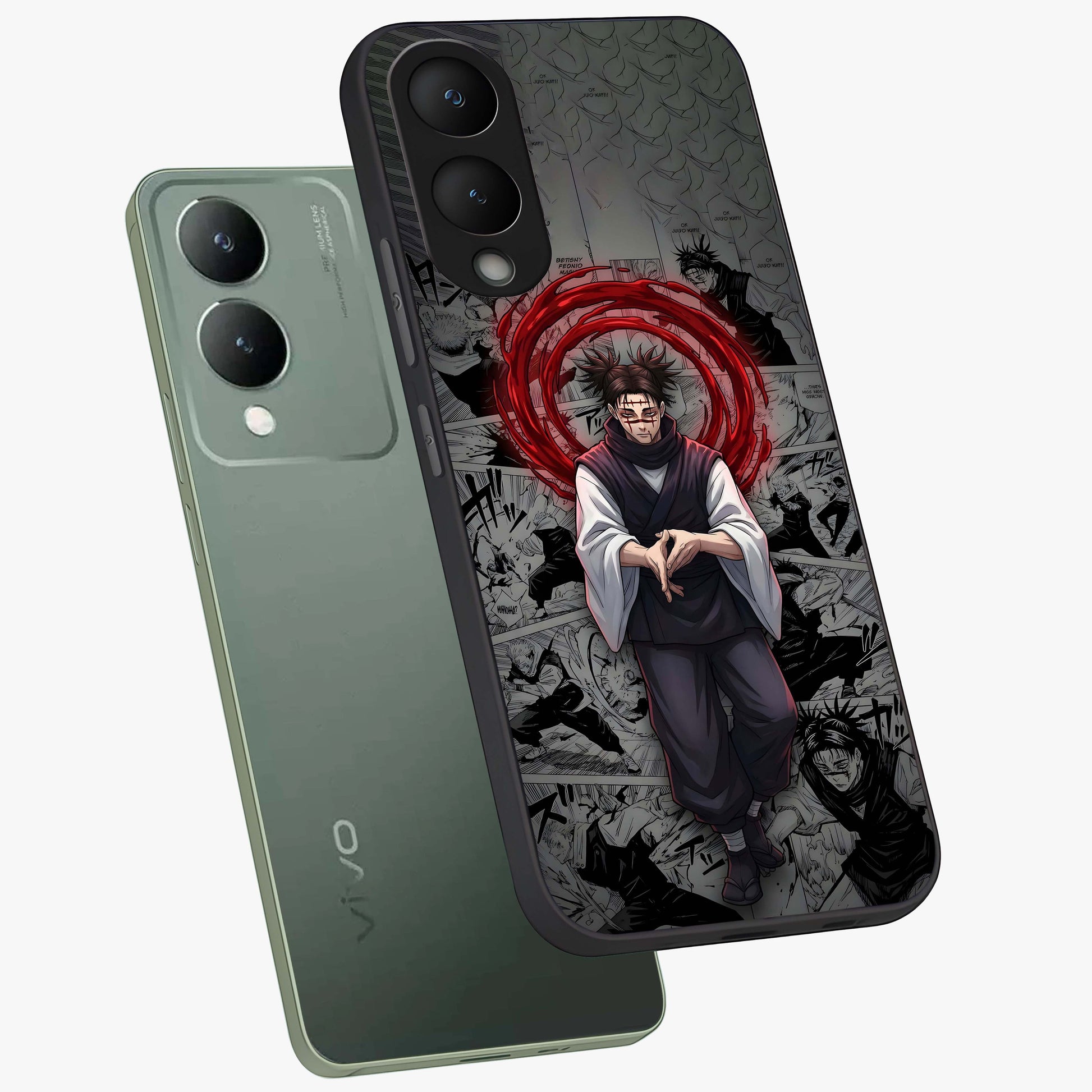 Cursed Ritual Ascension Glass Case displayed in angled mockup highlighting mystical ritual illustration with supernatural aesthetic.