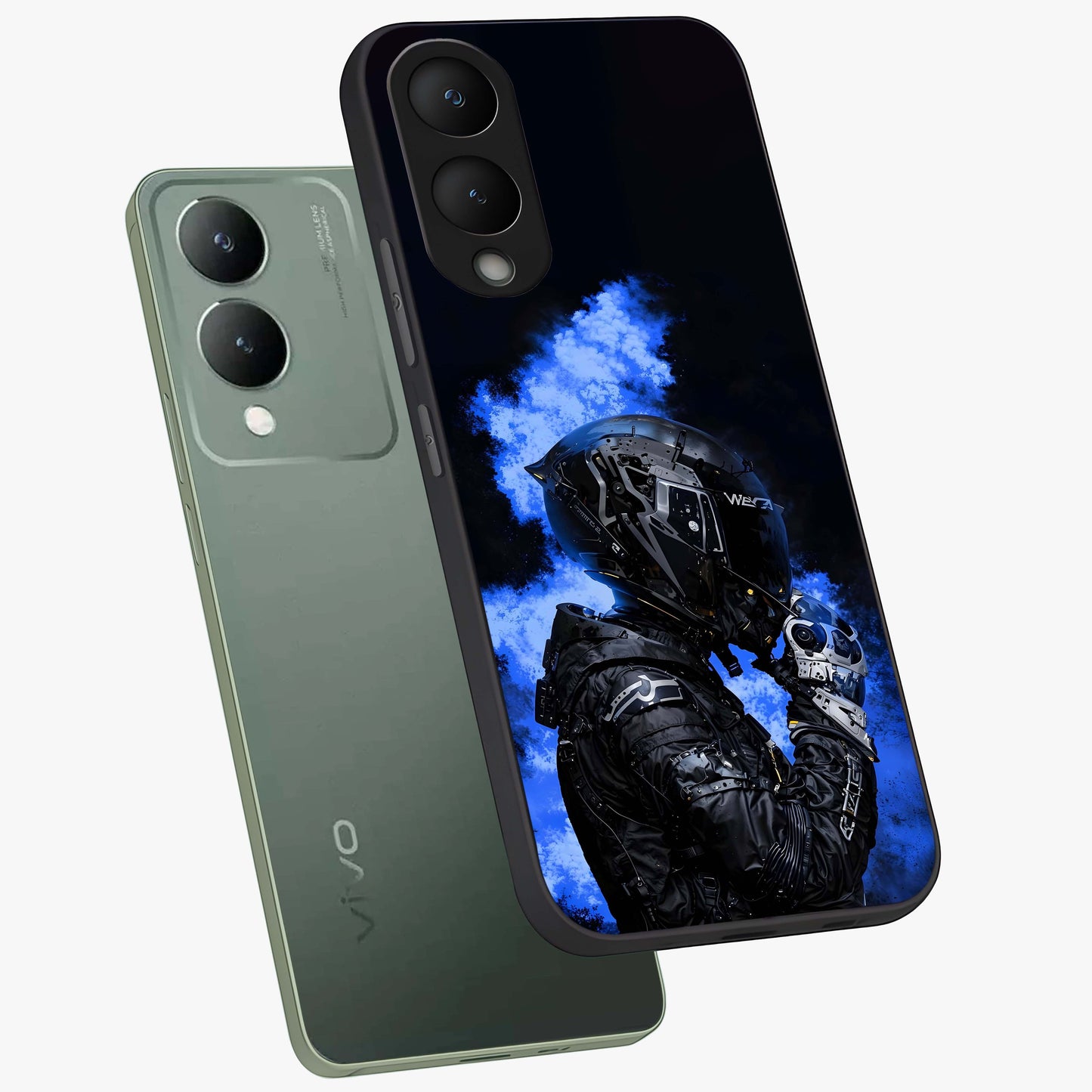 Cyber Sentinel Protocol Glass Case displayed in angled mockup highlighting digital cyber design with sci-fi aesthetic style.