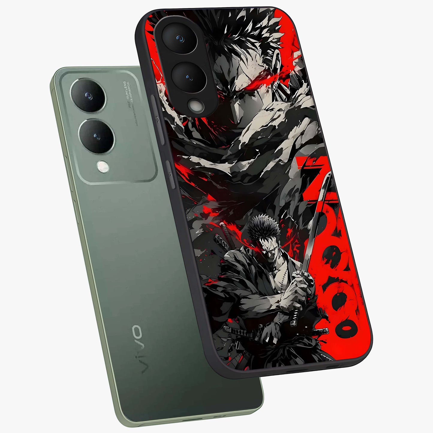 Demon Sword Resolve Glass Case displayed in angled mockup highlighting powerful demon sword illustration with dark fantasy aesthetic.