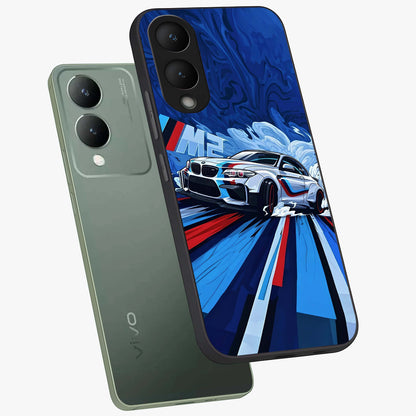 Drift Power Rush Glass Case displayed in angled mockup highlighting powerful drift car design with sporty aesthetic style.