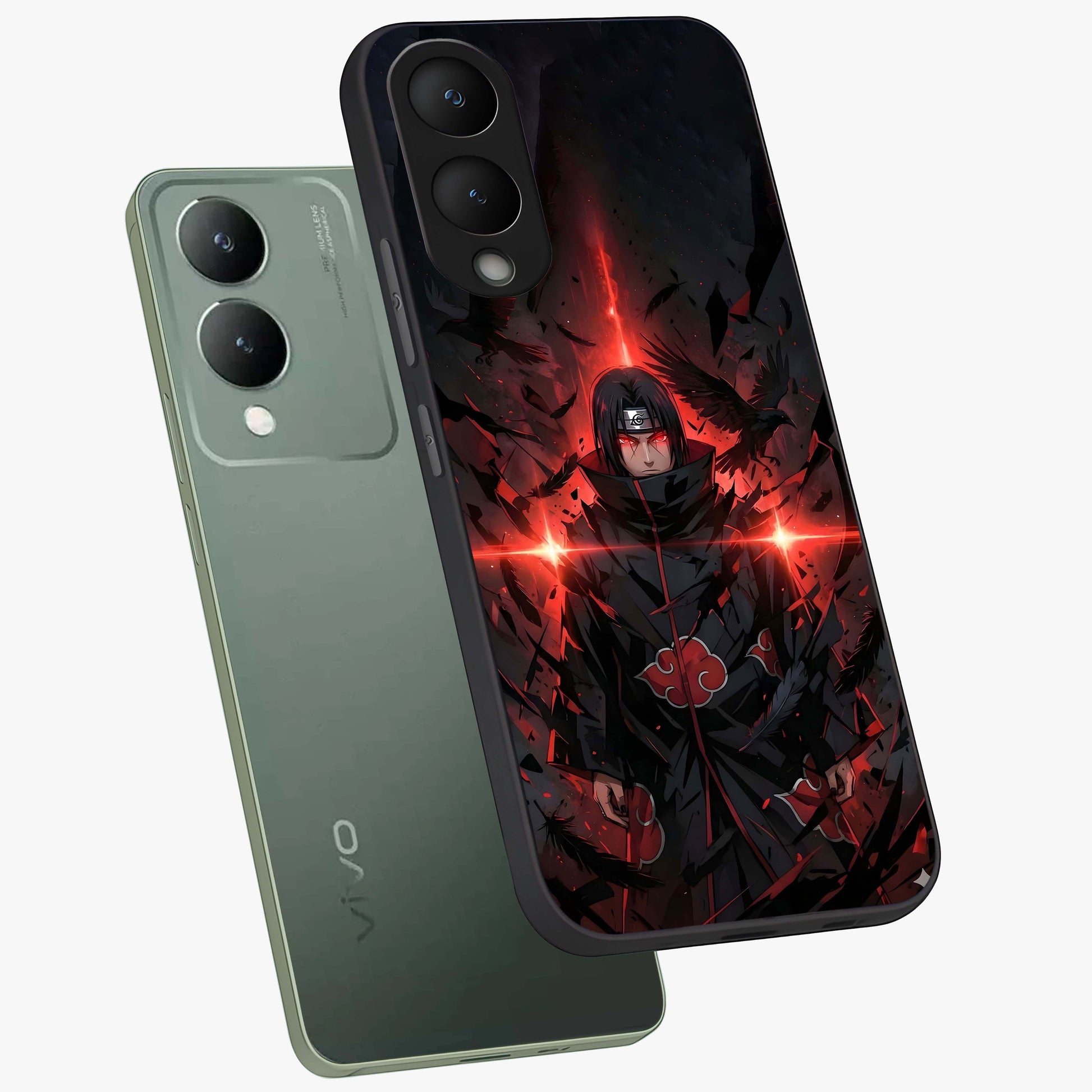 Focused Blade Discipline Glass Case displayed in angled mockup highlighting clean minimal text artwork with modern aesthetic style.