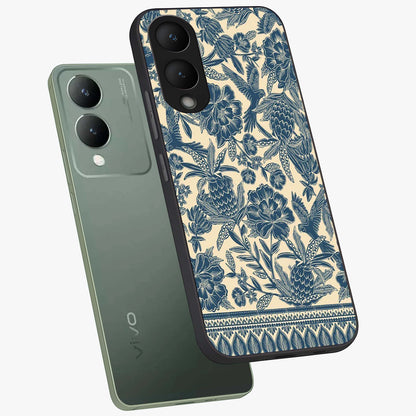 Heirloom Wild Bloom Glass Case displayed in angled mockup highlighting botanical bloom design with classic aesthetic style.