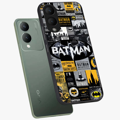 Knight Gotham Rise Glass Case displayed in angled mockup highlighting powerful knight silhouette design with dramatic aesthetic.