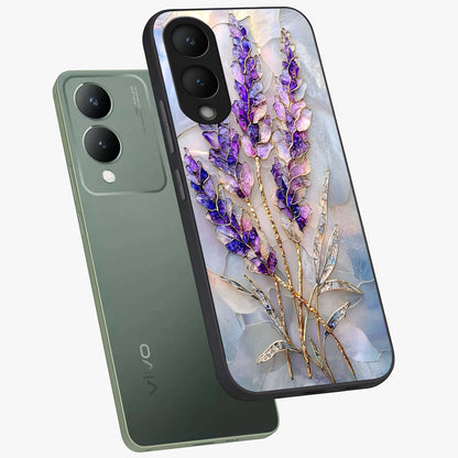 Lavender Dream Glow Glass Case displayed in angled mockup highlighting dreamy purple glow design with soft artistic style.