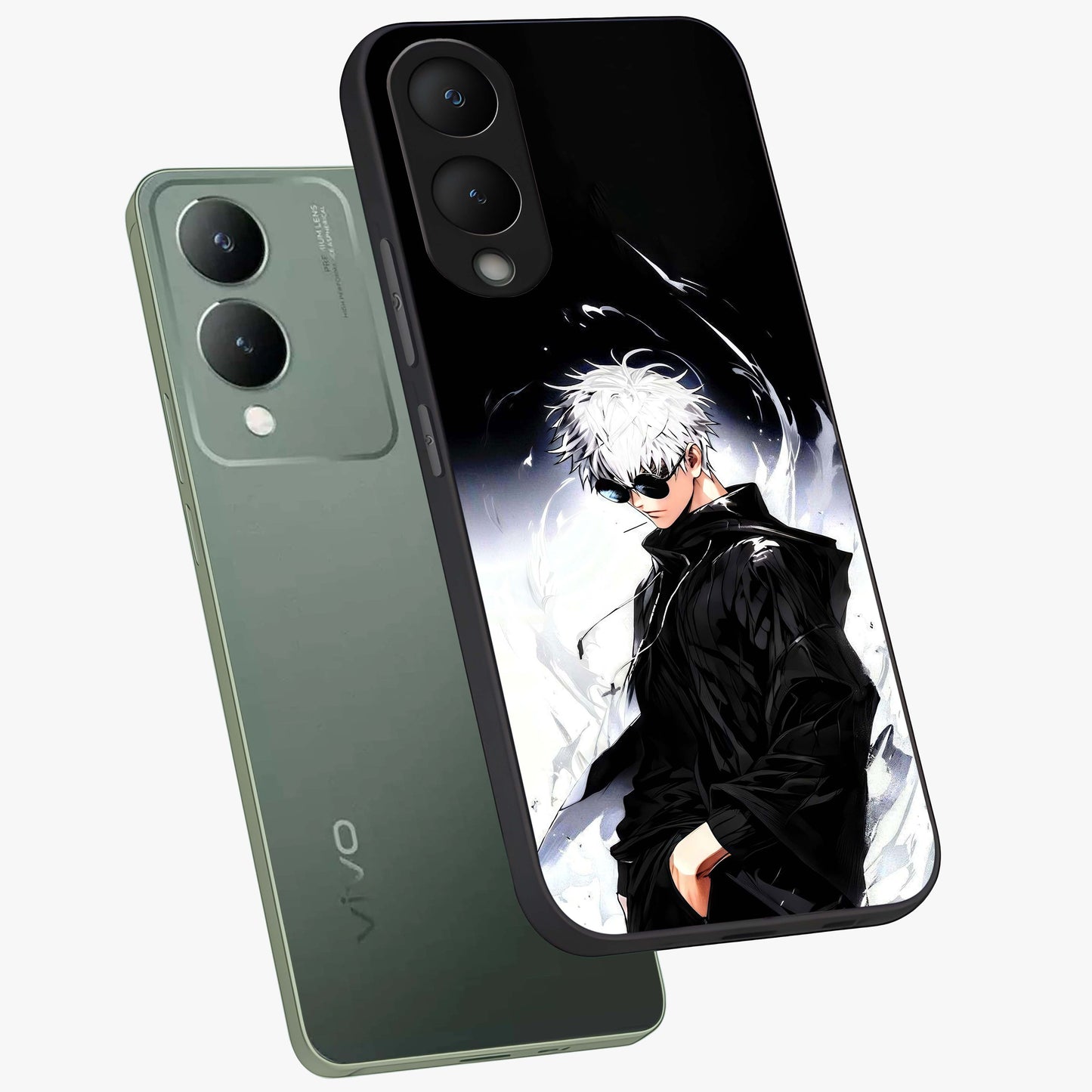 Limitless Shadow King Glass Case displayed in angled mockup highlighting dramatic dark hero design with intense aesthetic.