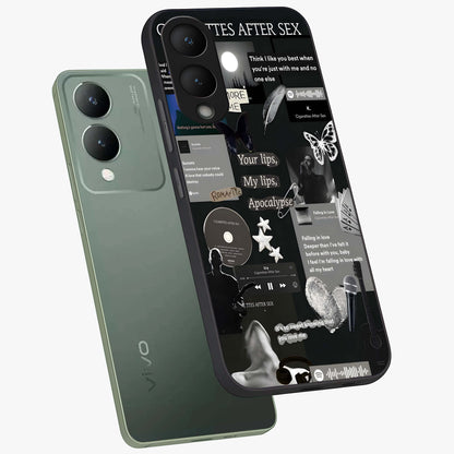 Midnight Love Echo Glass Case displayed in angled mockup highlighting elegant love inspired design with deep aesthetic style.