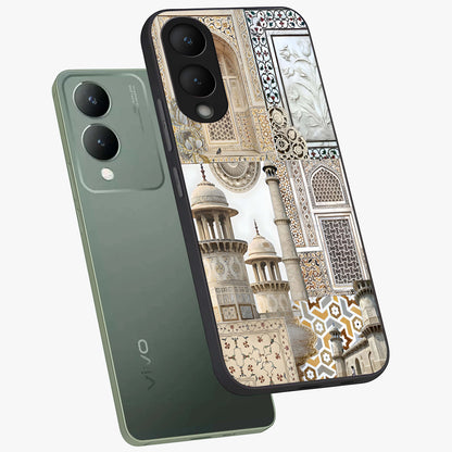 Mughal Marble Legacy Glass Case displayed in angled mockup highlighting elegant heritage marble artwork with royal aesthetic.