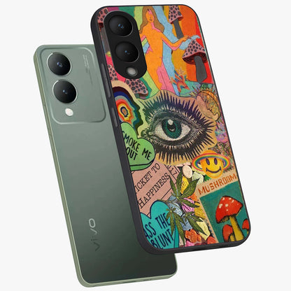 Mystic Eye Wonderland Glass Case displayed in angled mockup highlighting magical eye illustration with dreamy aesthetic.