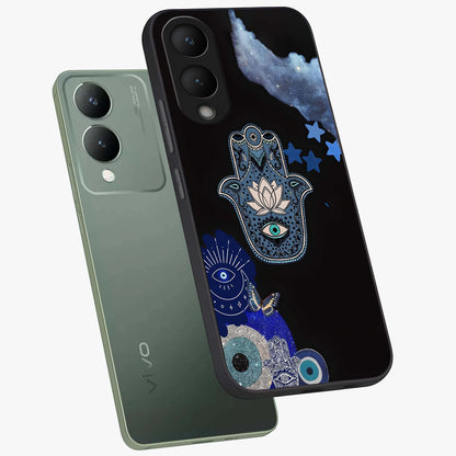 Mystic Hand Aura Glass Case displayed in angled mockup highlighting magical aura design with spiritual aesthetic style.