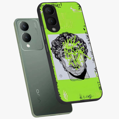 Neo Graffiti Rebellion Glass Case displayed in angled mockup highlighting urban street art design with rebellious aesthetic.