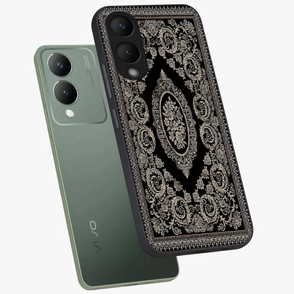 Noir Bloom Elegance Glass Case displayed in angled mockup highlighting refined flower design with stylish noir aesthetic.