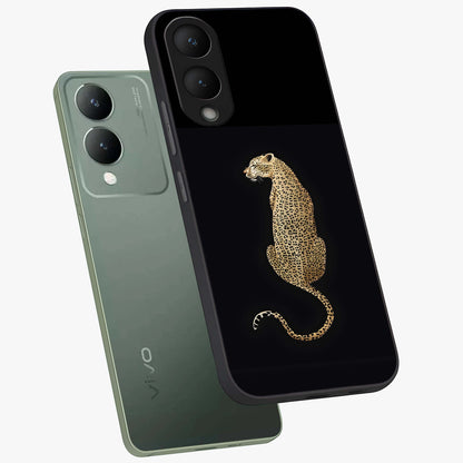 Regal Leopard Glass Case displayed in angled mockup highlighting powerful animal illustration with stylish wild aesthetic.