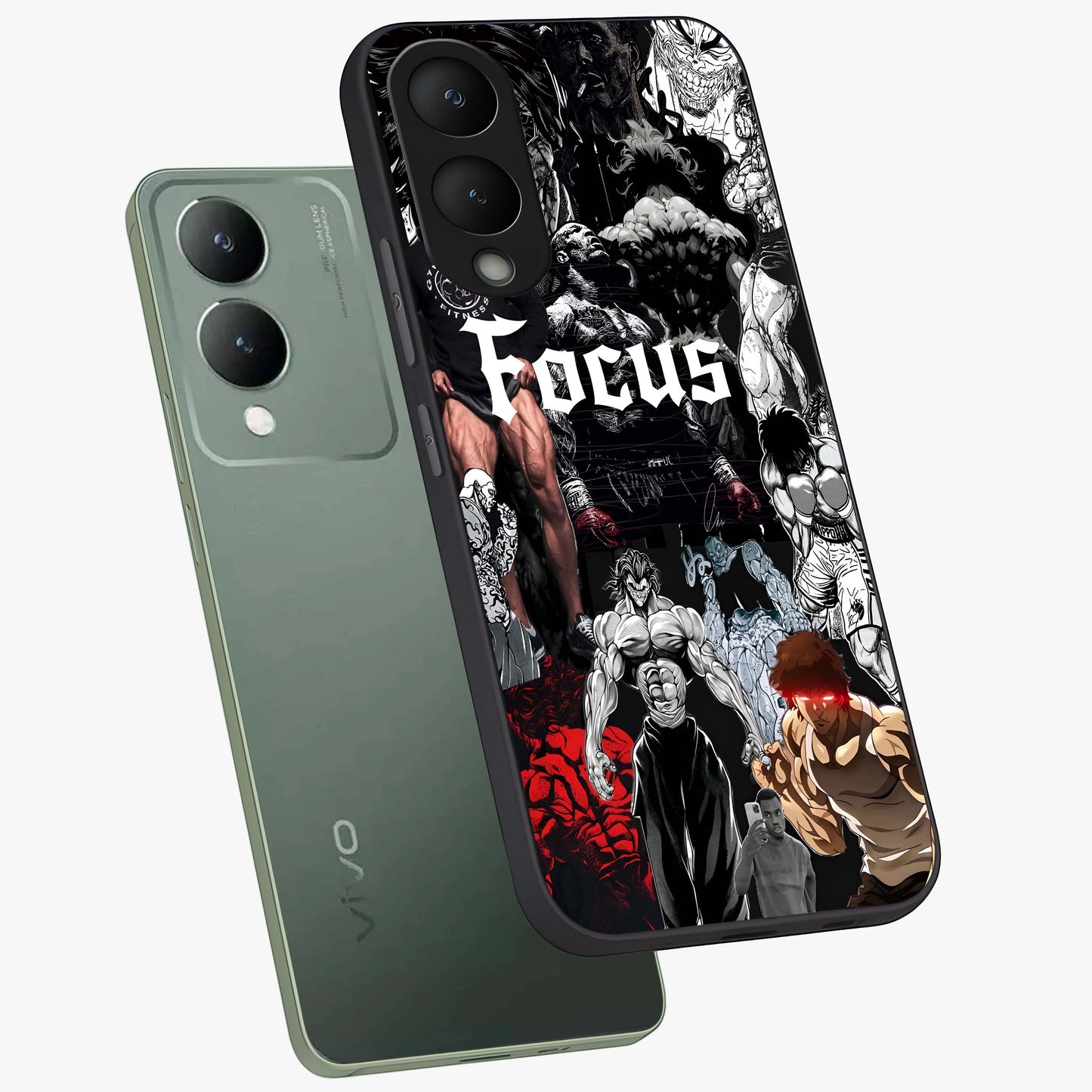 Relentless Power Focus Glass Case displayed in angled mockup highlighting bold statement design with modern aesthetic style.