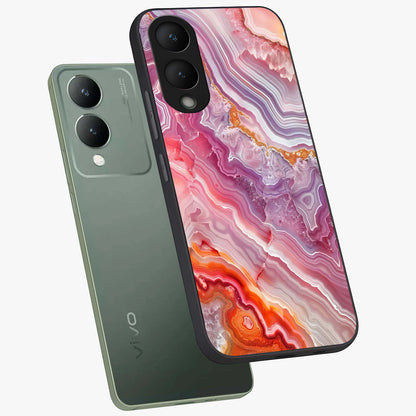 Rose Quartz Marble Glass Case displayed in angled mockup highlighting elegant marble pattern with soft aesthetic style.