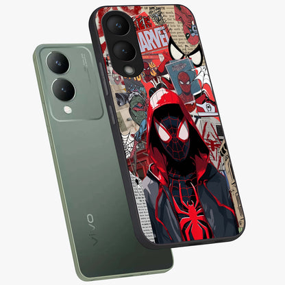 Spider Collage Street Glass Case displayed in angled mockup highlighting dynamic street style collage design with comic aesthetic.