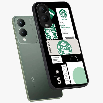 Starbucks Mocha Glass Case displayed in angled mockup highlighting stylish mocha themed design with cozy café aesthetic.