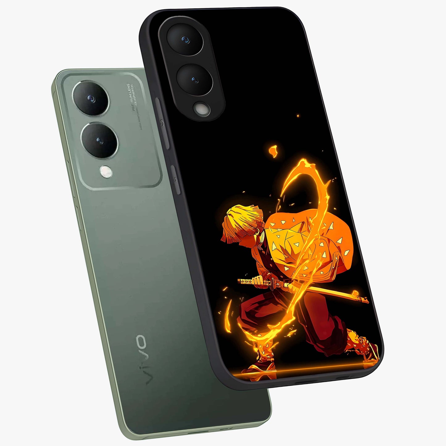 Thunder Flame Execution Glass Case displayed in angled mockup highlighting dramatic fire themed design with intense fantasy aesthetic.