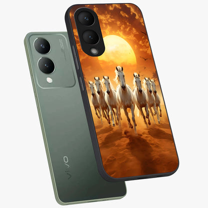 Wild Sunset Majesty Glass Case displayed in angled mockup highlighting vibrant sunset sky design with scenic aesthetic.