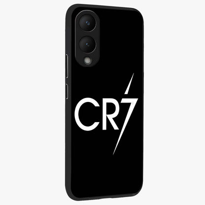 Cr7 Elite Strike Glass Case upright view showcasing energetic football inspired design with modern sports aesthetic.