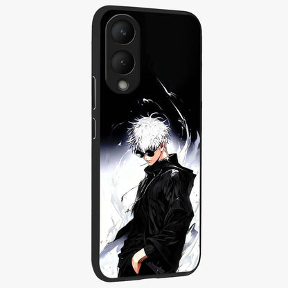 Limitless Shadow King Glass Case upright view showcasing bold shadow warrior artwork with epic fantasy theme.