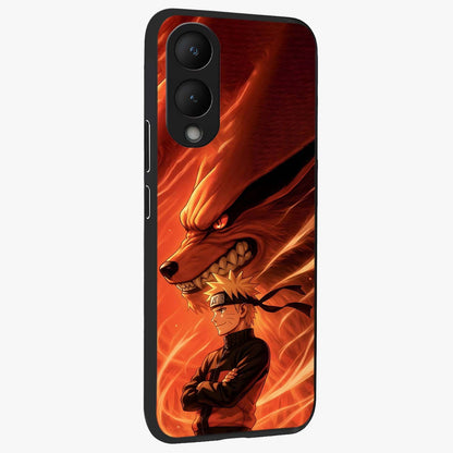 Nine Tails Legacy Glass Case upright view showcasing dramatic nine-tails artwork with intense anime themed design.