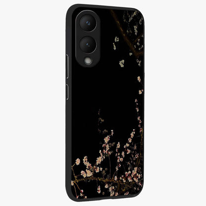 Petal Moon Light With Custom Name Glass Case upright view showcasing elegant floral moon artwork with personalized aesthetic.
