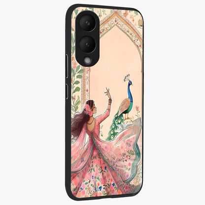 Royal Grace Muse Glass Case upright view showcasing stylish artistic artwork with sophisticated royal theme.