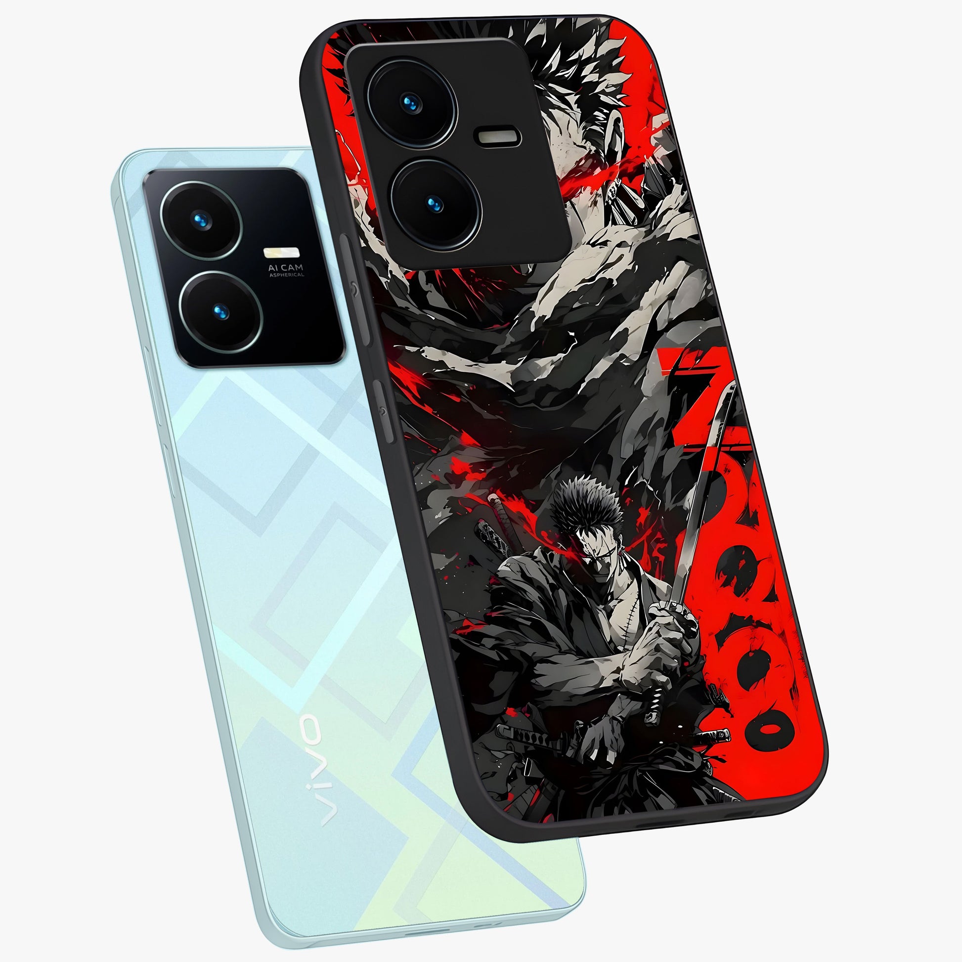 Demon Sword Resolve Glass Case displayed in angled mockup highlighting powerful demon sword illustration with dark fantasy aesthetic.