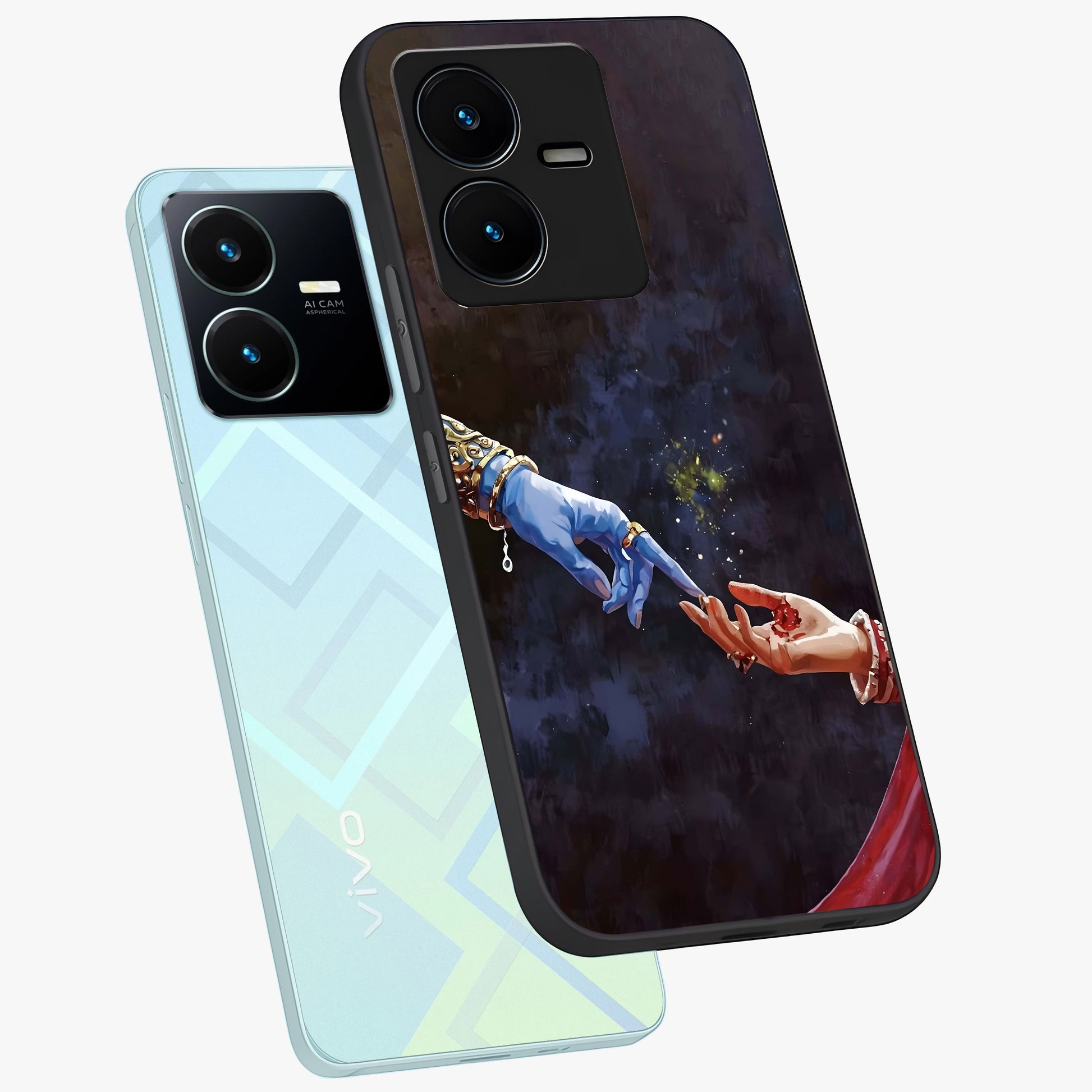 Divine Touch Eternal Glass Case displayed in angled mockup highlighting elegant divine inspired design with calm aesthetic style.