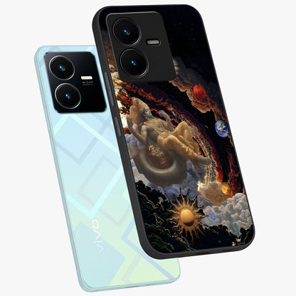 Galactic Divine God Glass Case displayed in angled mockup highlighting powerful celestial deity illustration with galactic aesthetic.