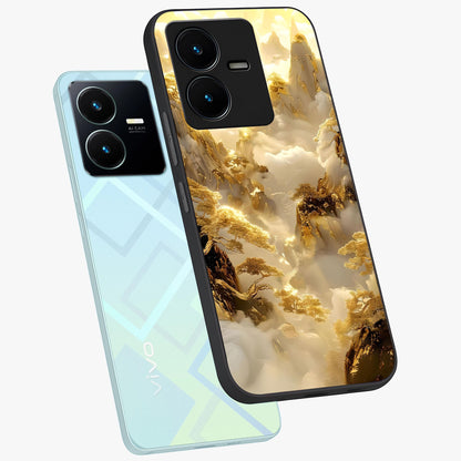 Gates Of Illumination Glass Case displayed in angled mockup highlighting radiant portal inspired design with fantasy aesthetic.