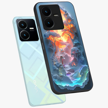 Glow Forest Portal Glass Case displayed in angled mockup highlighting mystical forest design with magical glowing aesthetic.