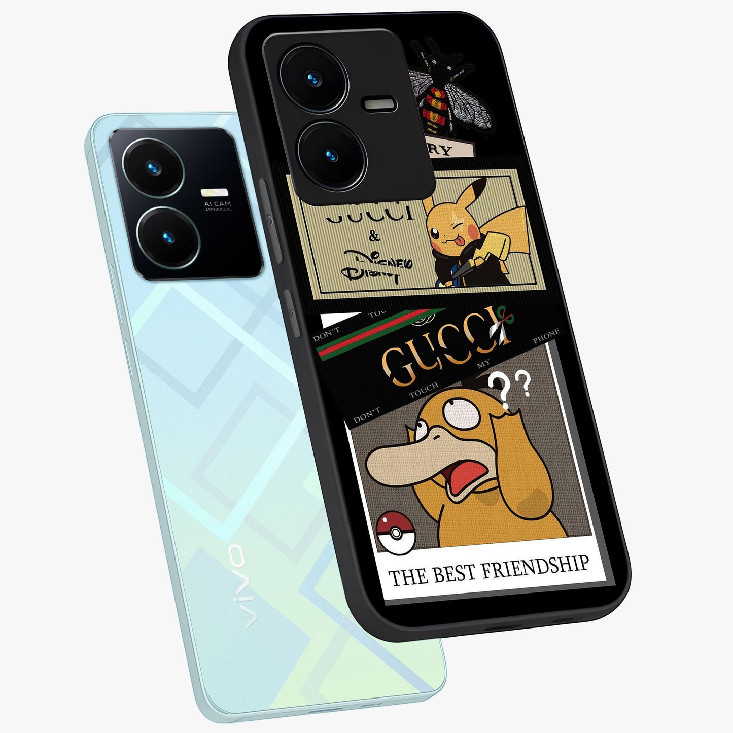 Gucci Play Mashup Glass Case displayed in angled mockup highlighting stylish fashion mashup design with bold aesthetic.