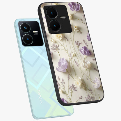 Lilac Breeze Harmony Glass Case displayed in angled mockup highlighting calm lilac breeze design with soothing aesthetic style.