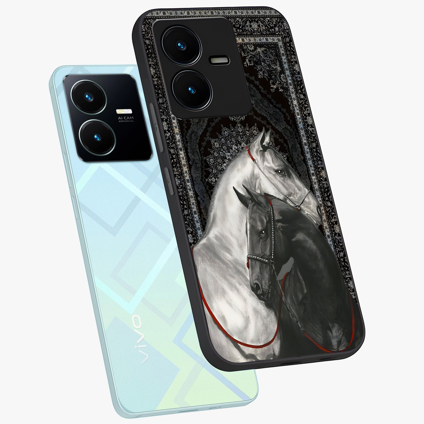Majestic Ride Legacy Glass Case displayed in angled mockup highlighting sleek vehicle design with bold racing aesthetic.