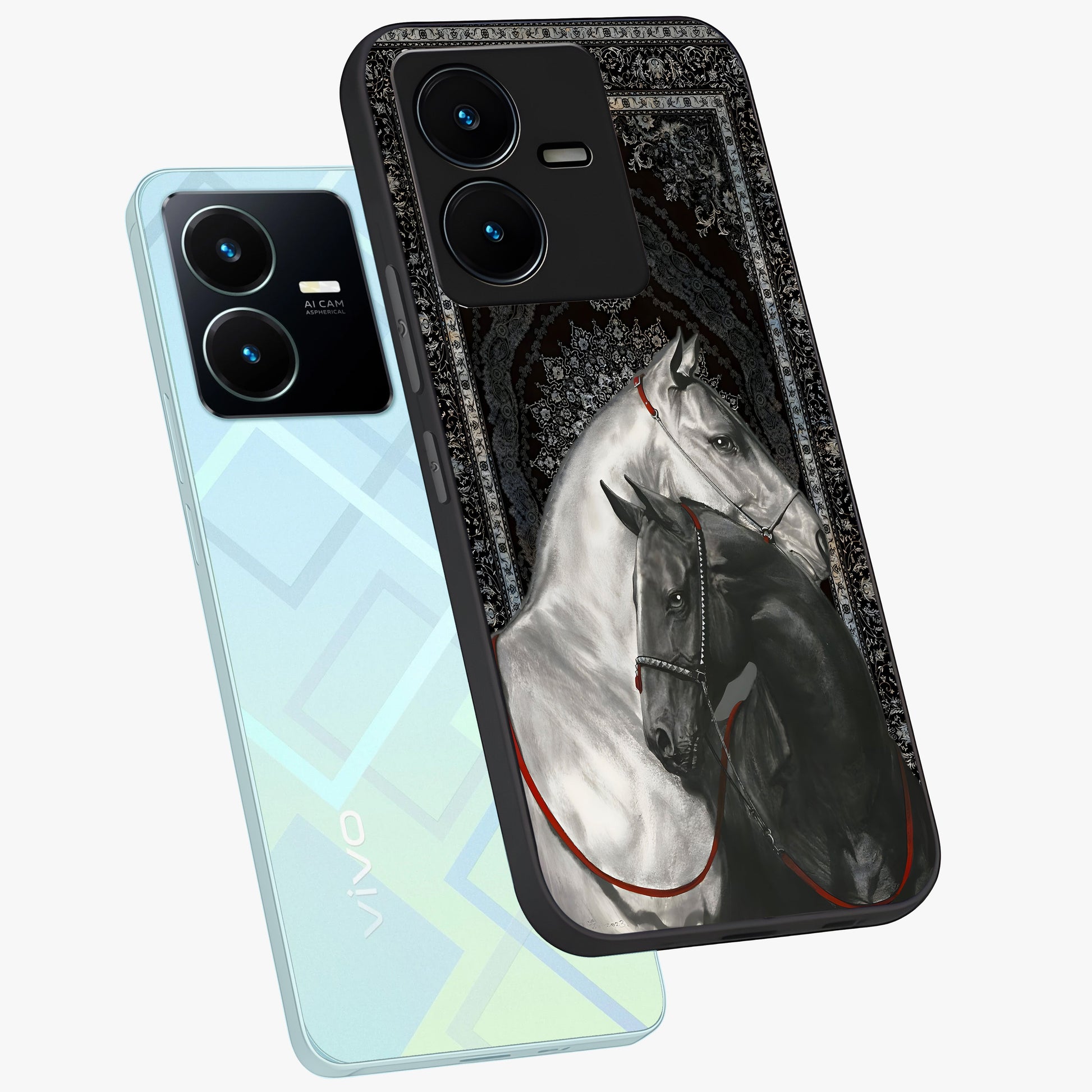 Majestic Ride Legacy Glass Case displayed in angled mockup highlighting sleek vehicle design with bold racing aesthetic.