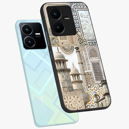 Mughal Marble Legacy Glass Case displayed in angled mockup highlighting elegant heritage marble artwork with royal aesthetic.