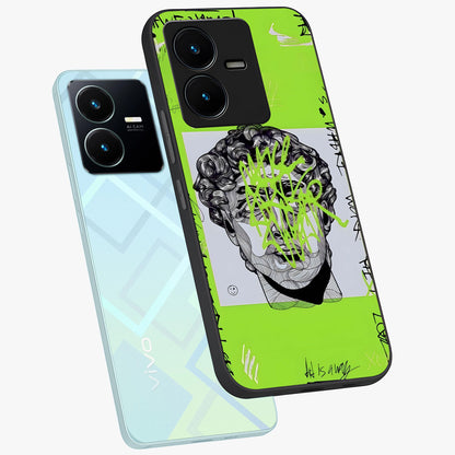 Neo Graffiti Rebellion Glass Case displayed in angled mockup highlighting urban street art design with rebellious aesthetic.
