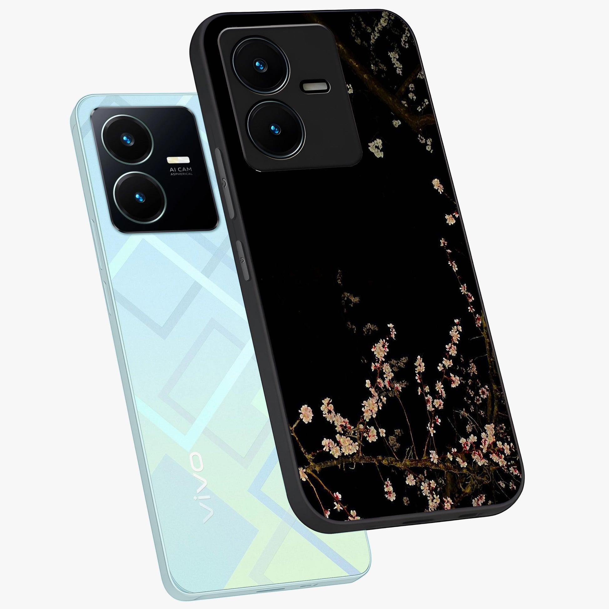 Petal Moon Light With Custom Name Glass Case displayed in angled mockup highlighting delicate petal design with custom name feature.