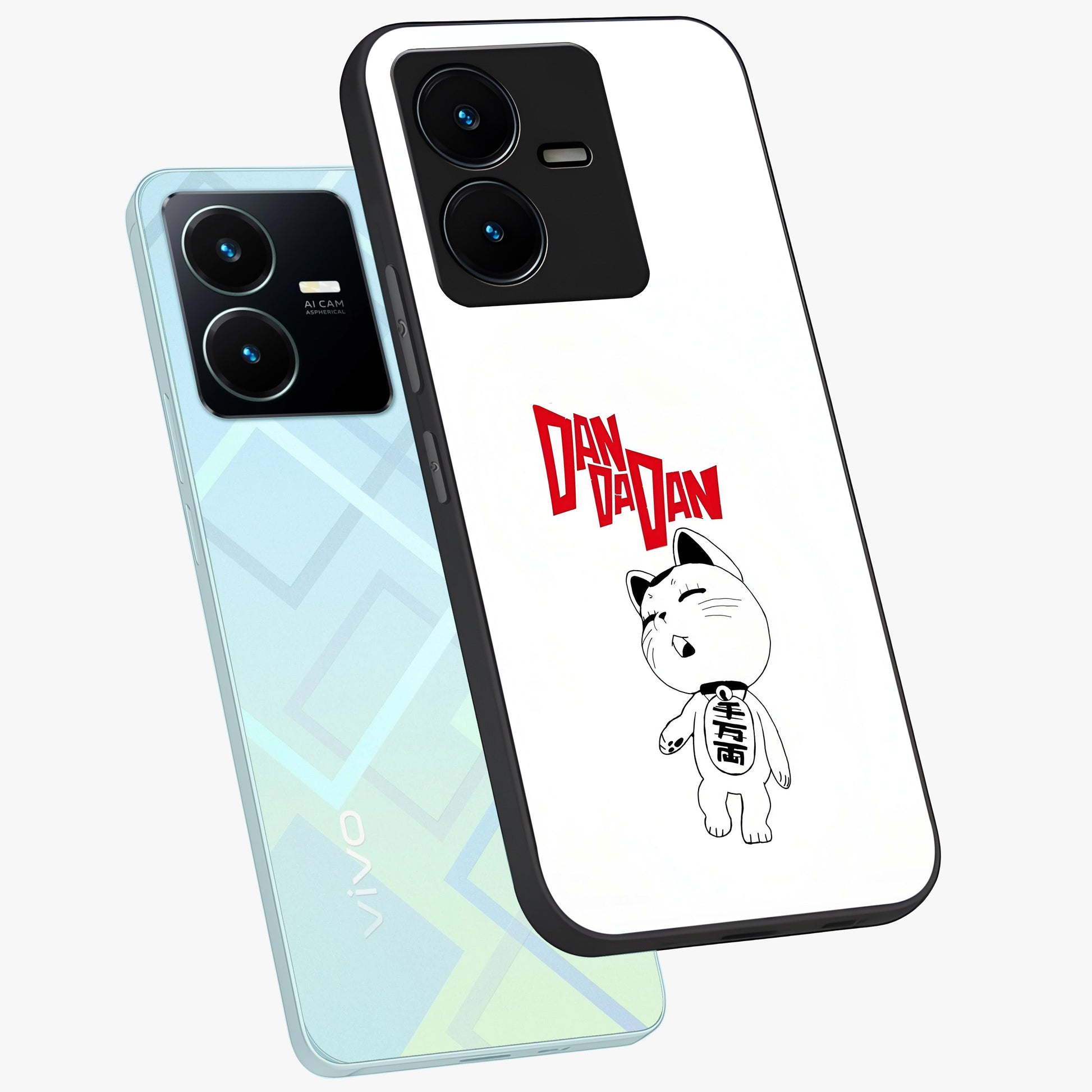 Playful Spirit Charm Glass Case displayed in angled mockup highlighting lively decorative design with playful aesthetic style.