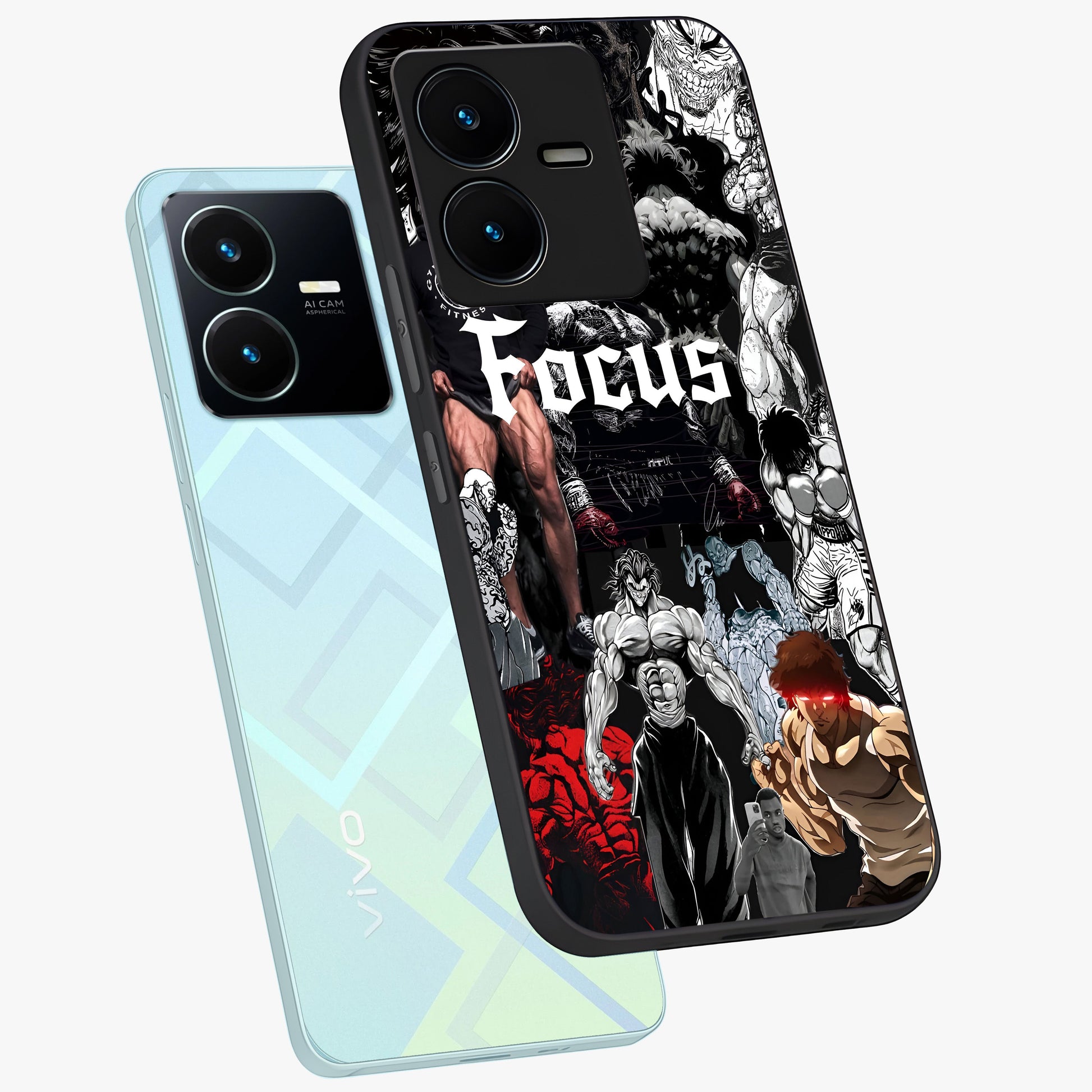 Relentless Power Focus Glass Case displayed in angled mockup highlighting bold statement design with modern aesthetic style.
