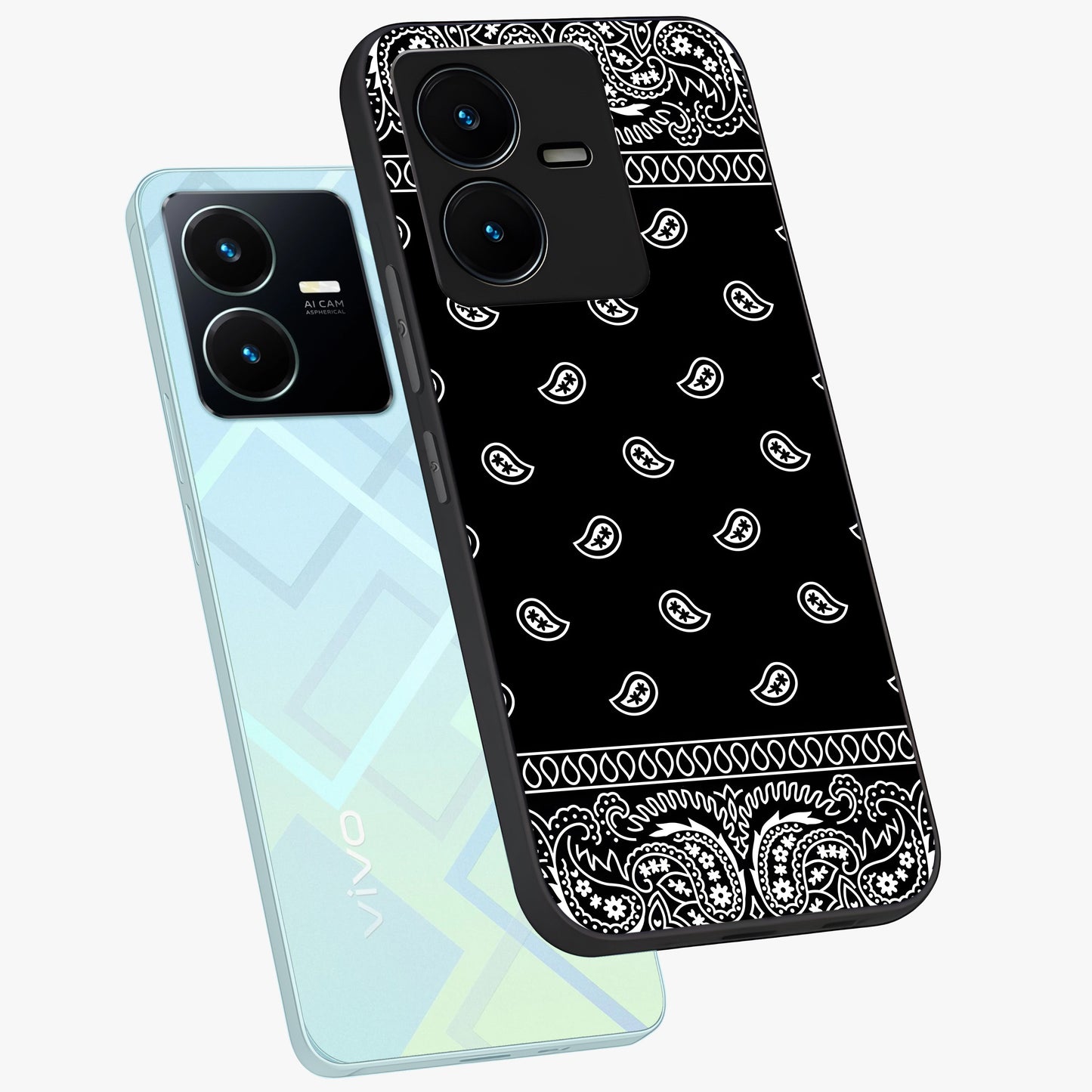 Retro Rebel Threads Glass Case displayed in angled mockup highlighting retro inspired graphic design with rebellious aesthetic.